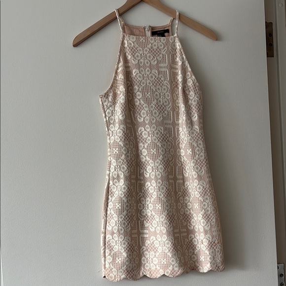 Lace Halter Dress in Cream - Picture 1 of 2
